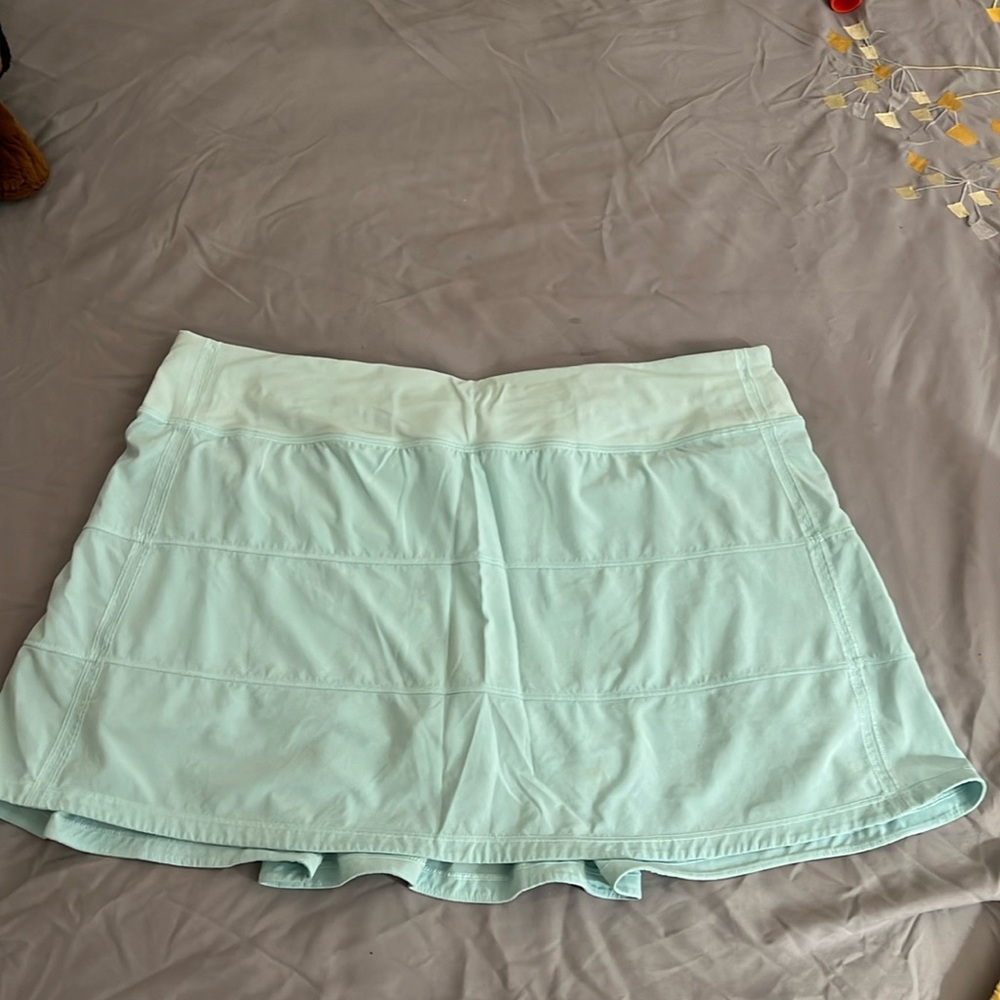 Light blue Lululemon pace rival skirt